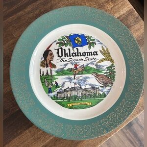 Vintage Oklahoma souvenir collector plate